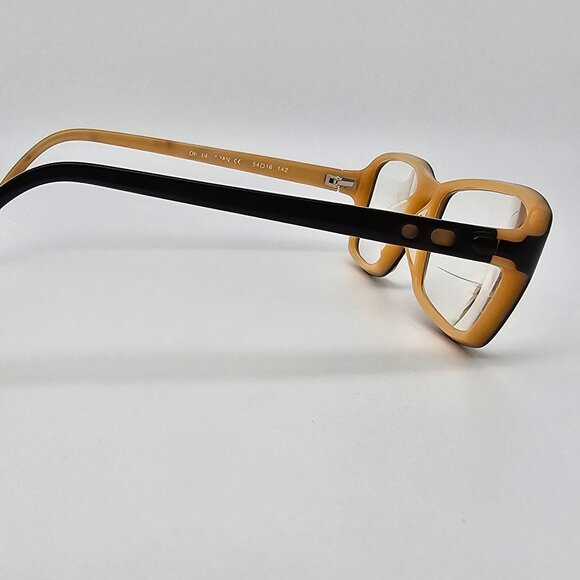 O&X New York OP-17 Gloss Black on Cream Eyeglasses Frame Japan 54-16-142 - Picture 5 of 12